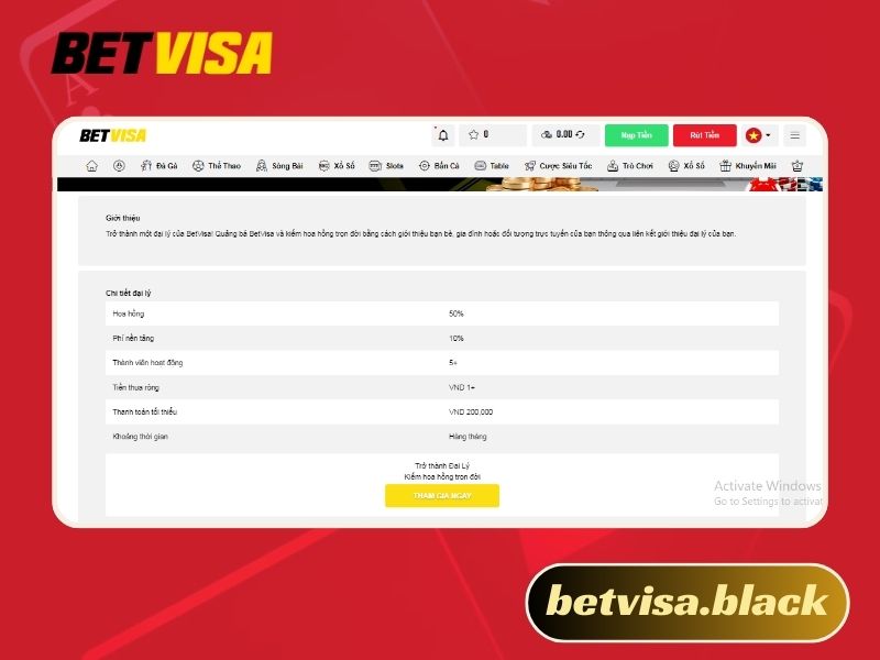 Đại lý Betvisa